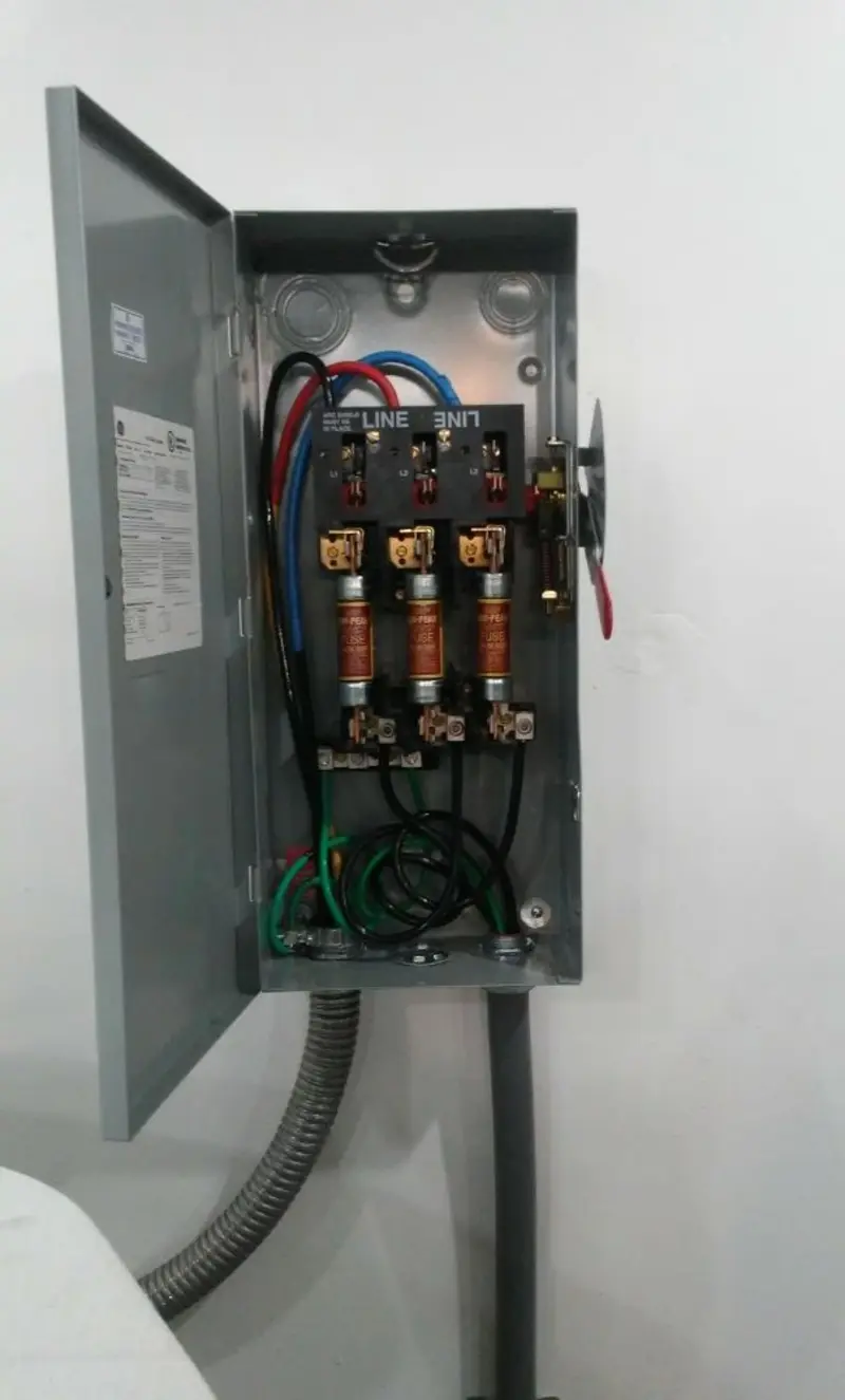 Three-phase disconnect switch installed for Electrical Wiring & Rewiring in Moore